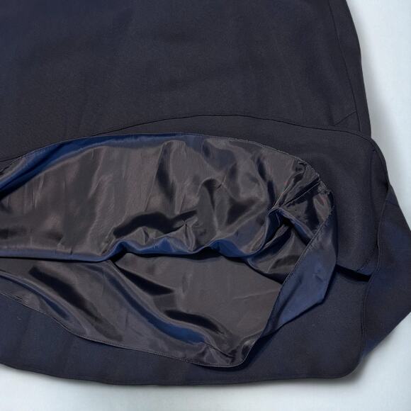 Vintage Jones New York Silk Maxi Skirt Plus 18W Navy Minimalist Elegant NWT 90s - Picture 8 of 8